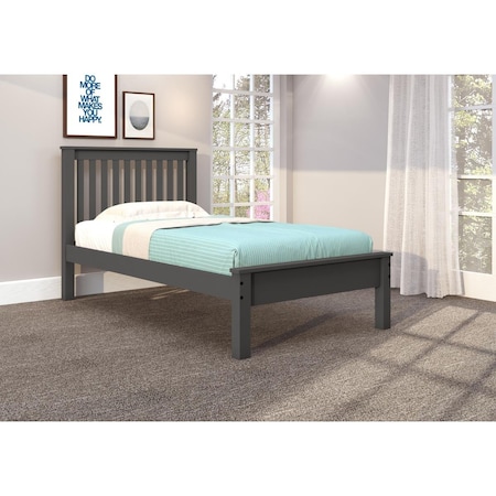 Donco Kids PD-500TDG Twin Size Contempo Bed; Dark Grey